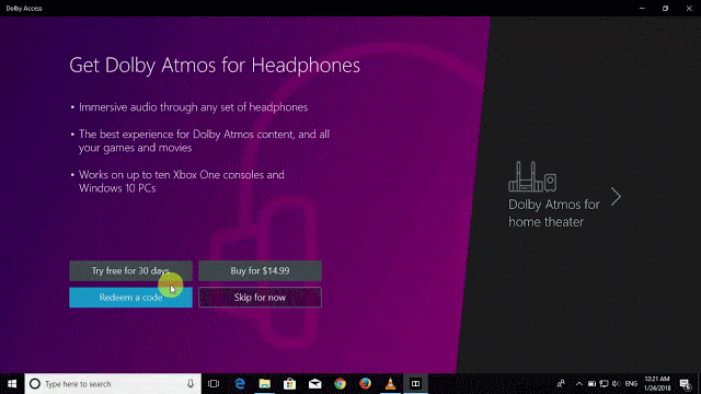 Dolby Windows 10
